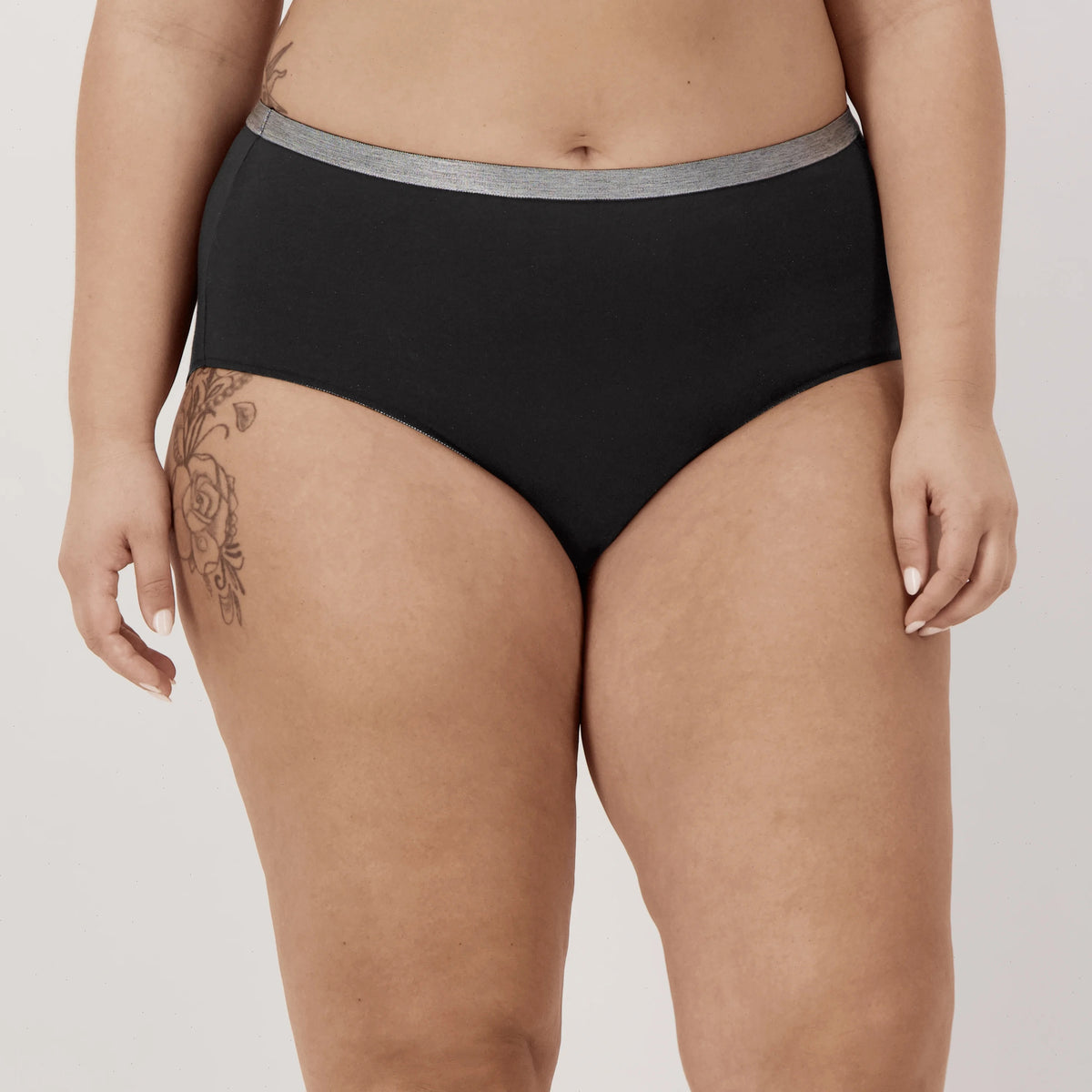 Hanes Just My Size Women's Stretch Cotton Brief Underwear, 5-Pack (Plus Size)