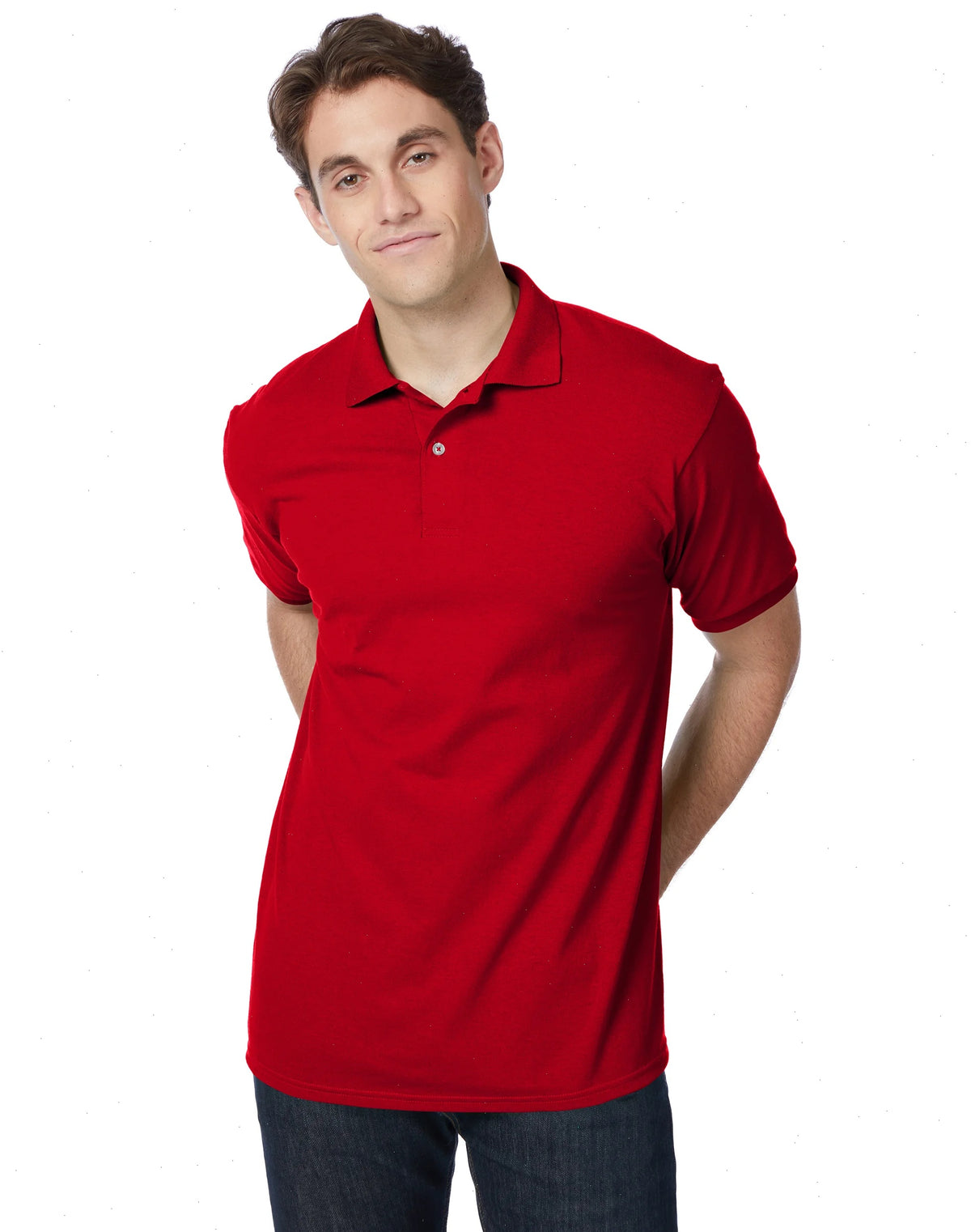 Hanes EcoSmart Men's Polo Shirt (Big &amp; Tall Sizes Available)