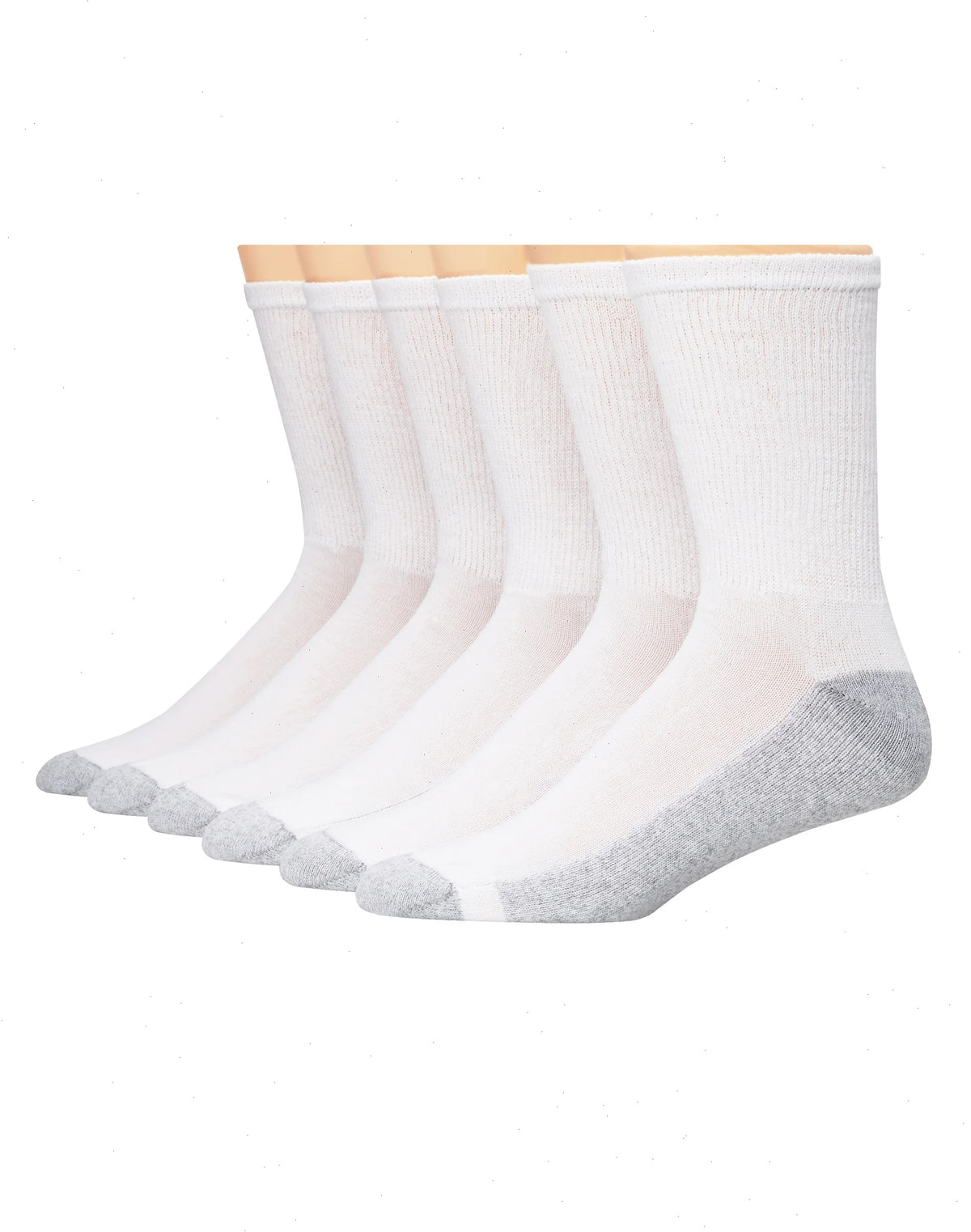 Hanes Double Tough Men's Big &amp; Tall Cushion Crew Socks, 6-Pairs