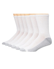 Hanes Double Tough Men's Big &amp; Tall Cushion Crew Socks, 6-Pairs