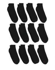Hanes Double Tough Men's Ankle Socks, Shoe Sizes 12-14, 12-Pairs