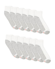 Hanes Double Tough Men's Ankle Socks, Shoe Sizes 12-14, 12-Pairs