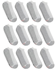 Hanes Double Tough Men's No Show Socks, Shoe Sizes 12-14, 12-Pairs