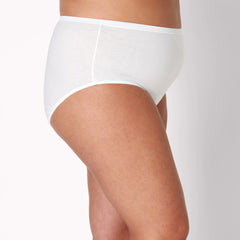 Hanes Just My Size Women's Cotton Brief Underwear, White, 6-Pack (Plus Size)