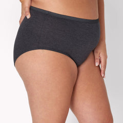 Hanes Just My Size Women's Cotton High Brief Underwear, 6-Pack (Plus Size)