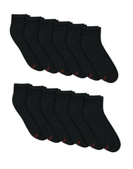 Hanes Double Tough Men's Ankle Socks, Shoe Sizes 6-12, 12-Pairs
