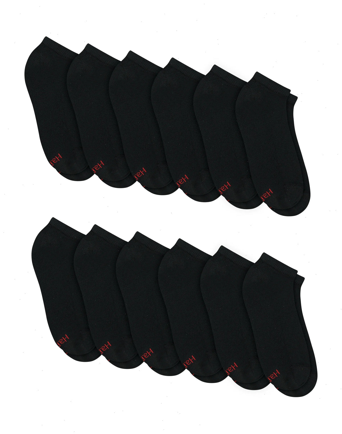 Hanes Double Tough Men's Low Cut Socks, Shoe Sizes 6-12, 12-Pairs