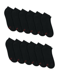 Hanes Double Tough Men's Low Cut Socks, Shoe Sizes 6-12, 12-Pairs