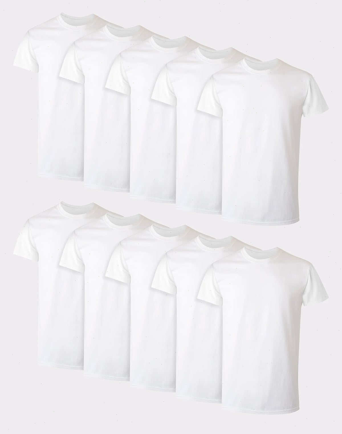 Hanes Men's Cotton Undershirt Super Value Pack, Moisture-Wicking, White,  10-pack