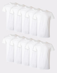 Hanes Men's Cotton Undershirt Super Value Pack, Moisture-Wicking, White,  10-pack