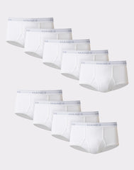 Hanes Men's White Cotton Brief Underwear, 9-Pack