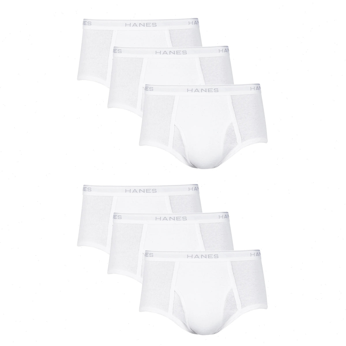 Hanes Men's White Brief Underwear, 6-Pack