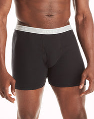 Hanes Men's Cotton Boxer Brief Underwear Super Value Pack, Black/Grey, 10-Pack