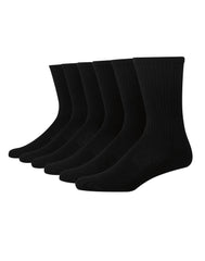 Hanes Men's Performance Cushioned Crew Socks,  6-Pack