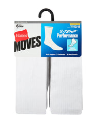 Hanes Performance Men's Cushioned Big &amp; Tall Crew Socks, 6-Pairs