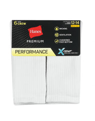 Hanes Performance Men's Cushioned Big &amp; Tall Crew Socks, 6-Pairs