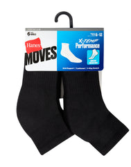 Hanes Men’s Performance Ankle Socks, 6-Pack