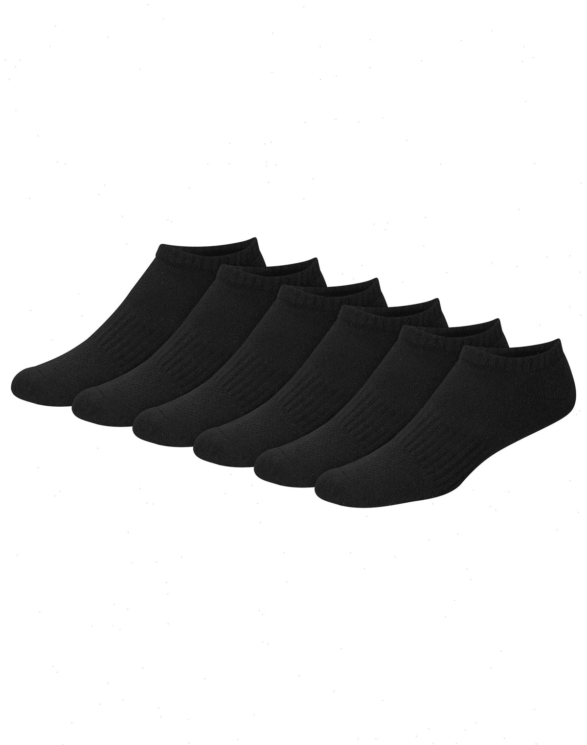 Hanes Men's Performance No Show Socks With Cushioned Heel & Toe, 6-Pack