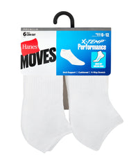 Hanes Men's Performance No Show Socks With Cushioned Heel & Toe, 6-Pack