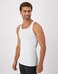 Hanes Men's Cotton Tank Undershirt, Moisture-Wicking, White, 6-Pack