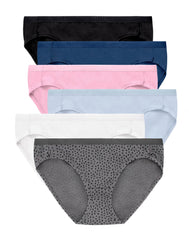 Hanes Ultimate Women's Breathable Cotton Bikini Underwear, 6-Pack