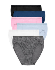 Hanes Ultimate Women's Breathable Hi-Cut Underwear, 6-Pack