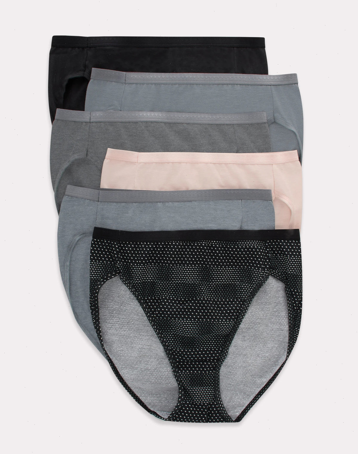 Hanes Ultimate Women's Breathable Hi-Cut Underwear, 6-Pack