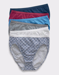 Hanes Ultimate Women's Breathable Hi-Cut Underwear, 6-Pack