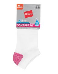 Hanes Comfort Fit Women's No-Show Socks, 6-Pairs