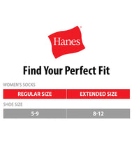 Hanes Comfort Fit Women's No-Show Socks, 6-Pairs