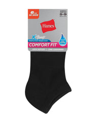 Hanes Comfort Fit Women's No-Show Socks, 6-Pairs