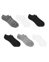 Hanes X-Temp Women's Super No Show Socks, Shoe Sizes 8-12, 6-Pairs