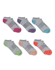 Hanes X-Temp Women's No Show Socks, Extended Sizes, 6-Pairs