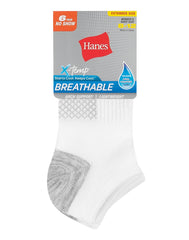 Hanes X-Temp Women's No Show Socks, Extended Sizes, 6-Pairs