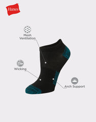 Hanes X-Temp Women's No Show Socks, 6-Pairs