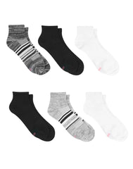 Hanes X-Temp Women's Ankle Socks, Extended Sizes, 6-Pairs