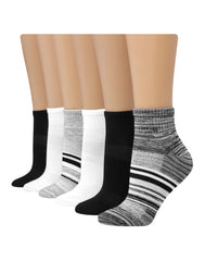 Hanes X-Temp Women's Ankle Socks, Extended Sizes, 6-Pairs