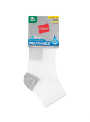 Hanes X-Temp Women's Ankle Socks, Extended Sizes, 6-Pairs