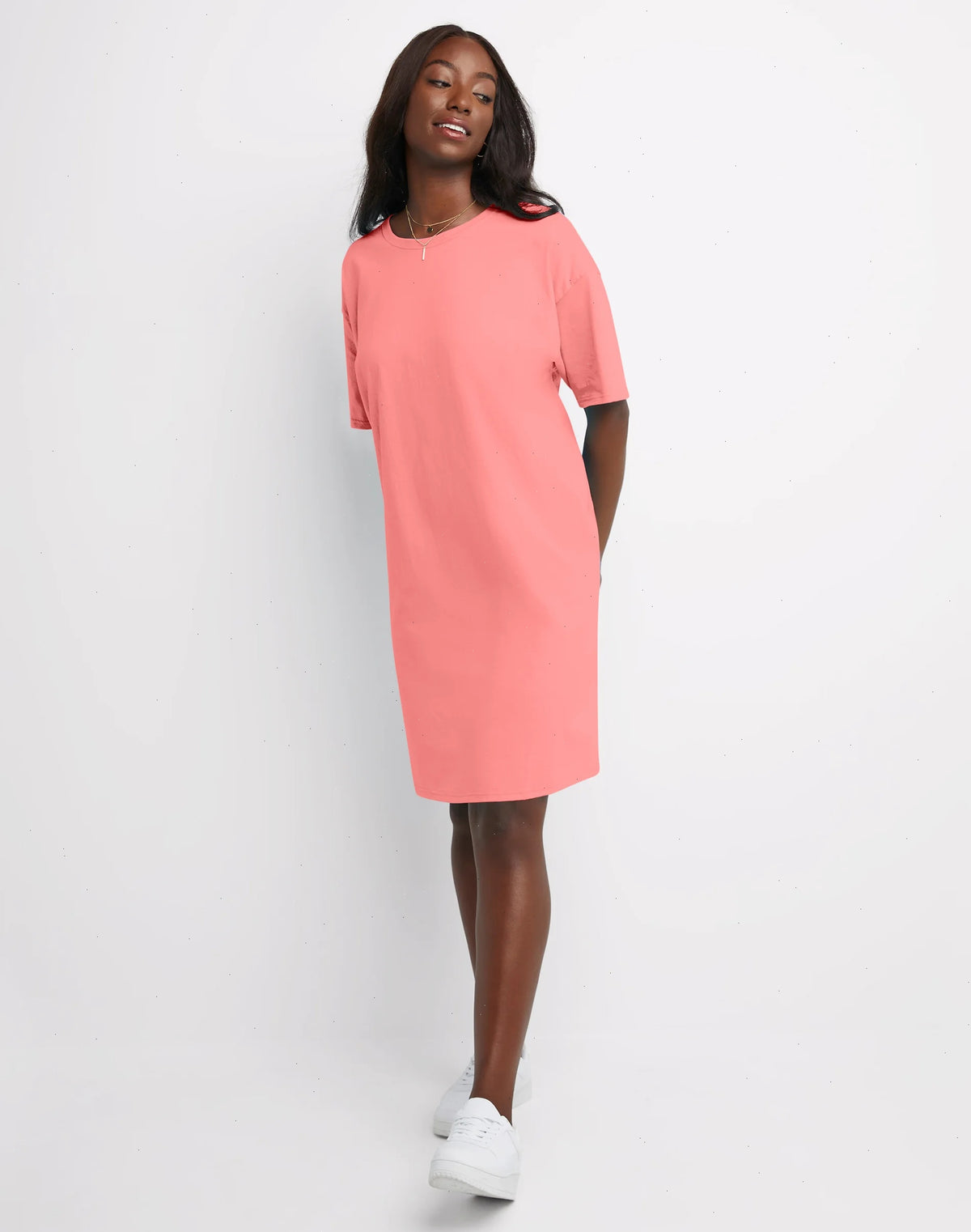 Hanes Essentials Women's T-Shirt Dress, Cotton