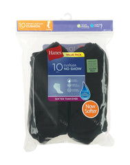 Hanes Women's Athletic No Show Socks, Full Sole Cushion, 10-Pairs