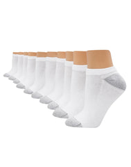 Hanes Women's No Show Socks, Cushioned, Extended Sizes, 10-Pairs