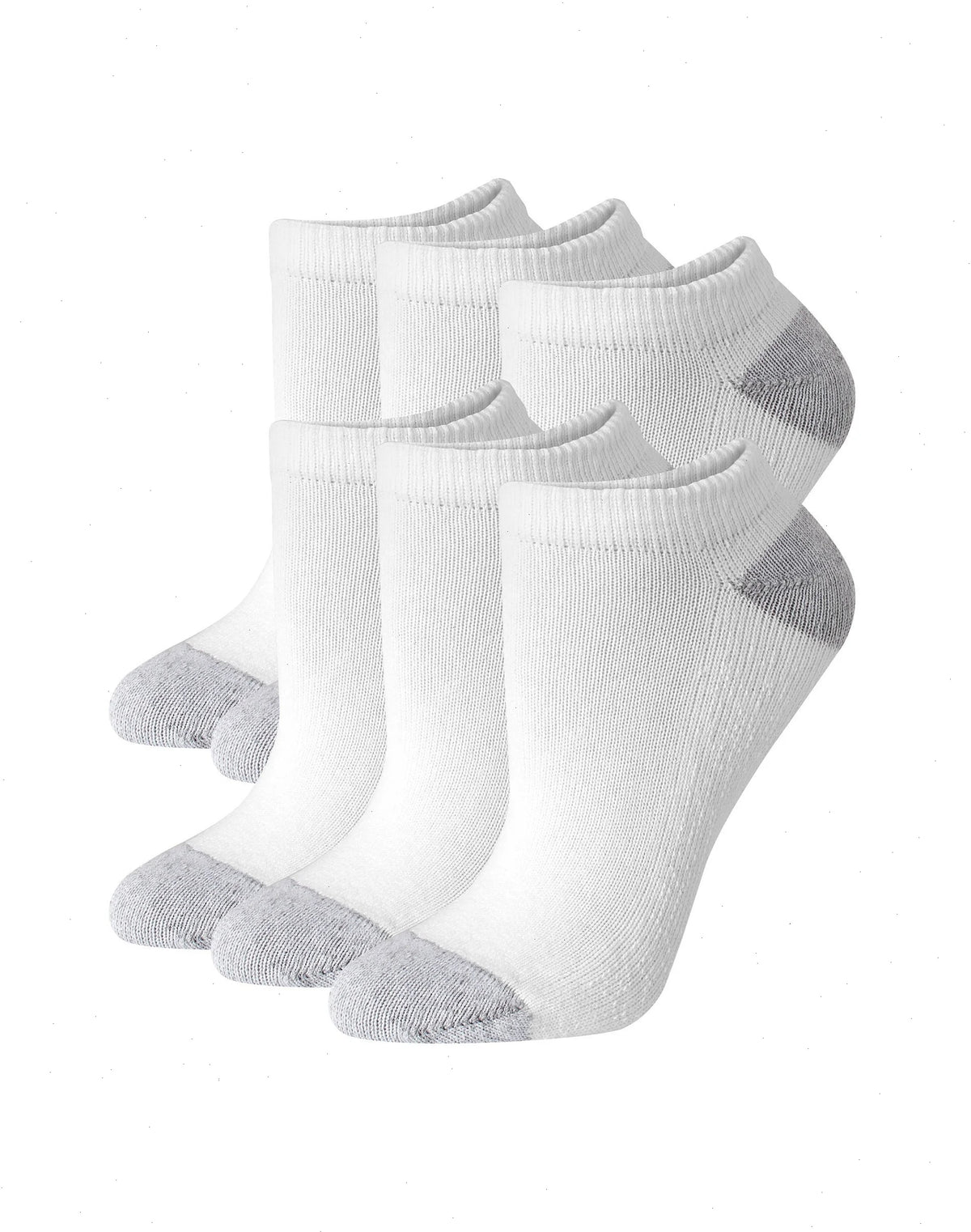 Hanes Women's No-Show Socks, Moisture-Wicking, Extended Sizes 8-12, 6-Pairs