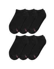 Hanes Women's No Show Socks, Moisture-Wicking, 6-Pairs