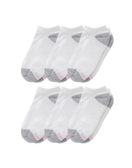 Hanes Women's No Show Socks, Moisture-Wicking, 6-Pairs
