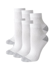 Hanes Women's Ankle Socks, Moisture-Wicking, Extended Sizes 8-12, 6-Pairs