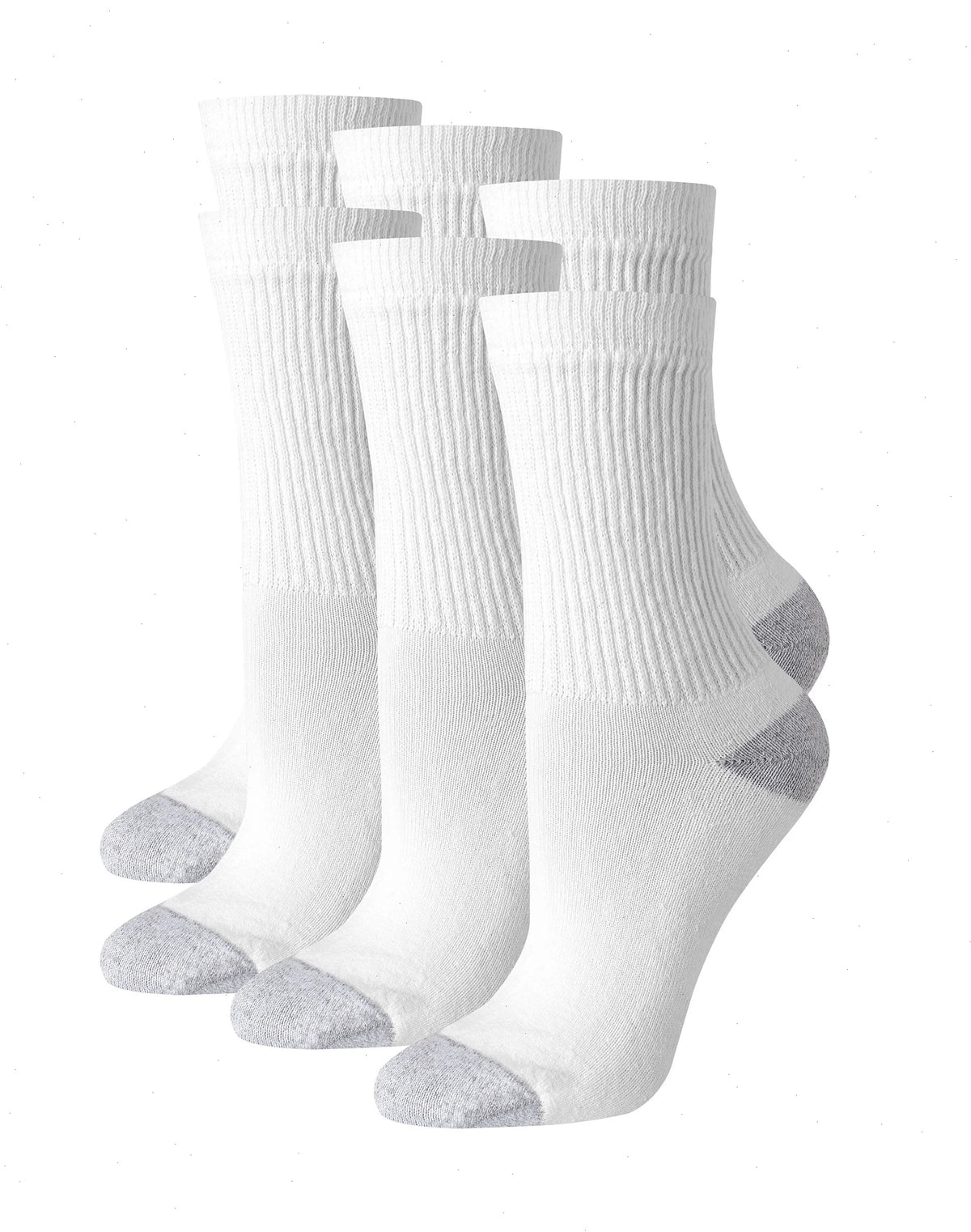 Hanes Women's Crew Socks, Moisture-Wicking, 6-Pairs