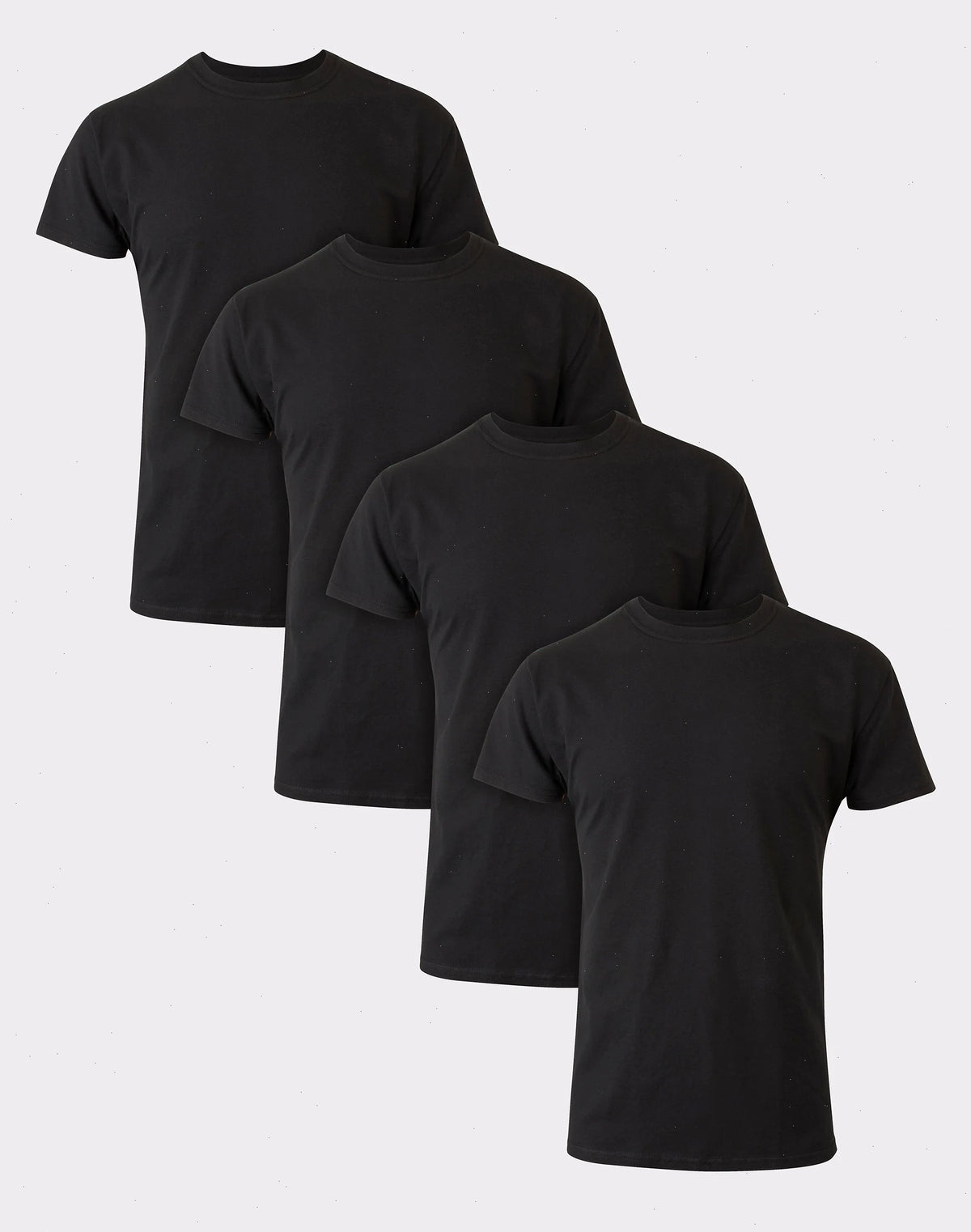 Hanes Ultimate Cotton Big Men&rsquo;s T-Shirt Pack, Black/Grey, 4-Pack, (Big &amp; Tall Sizes)