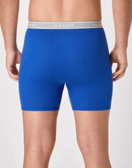 Hanes Men's Cotton Boxer Brief Underwear Super Value Pack, Assorted Solids, 10-Pack