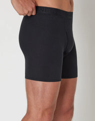 Hanes Ultimate Men&rsquo;s Cotton Boxer Brief Underwear, Comfort Flex Waistband, Black/Grey, 5-Pack