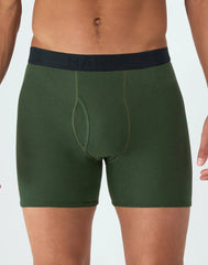 Hanes Ultimate Men&rsquo;s Cotton Boxer Brief Underwear, Comfort Flex Waistband, Solids/Print, 5-Pack